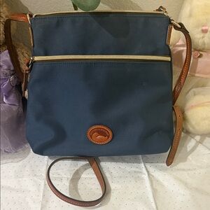 Dooney & Bourke Navy and Tan Crossbody Bag